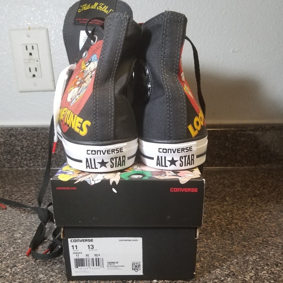 Converse Chuck Taylor All Star Looney Tunes High Top 160901F-001 Mens Size 11 - Picture 6 of 7